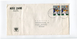 Airmail Cover From ACEC ZAIRE Kinshasa ( Star )  To Belgium - See  Stamps Espana 82 Foot - Gebraucht