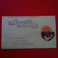 LETTRE LONDON W.H.SMITH AND SON POUR VITTEL 1904 - Storia Postale