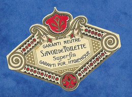 Etiquette Ancienne SAVON DE TOILETTE Superfin Garanti Pur, Hygiénique - Sans Marque - Etiquettes