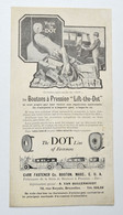 Pub Automobilia Années 1920 : Boutons à Pression Lift-the-Dot - Carr Fastener Co (Boston) - Van Buggenhoudt Bruxelles - Cars