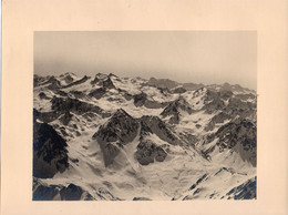 Magnifique Photo Vintage Des Pyrénées Vue Du Pic De Midi De Bigorre, Format 24/30 - Orte