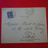 LETTRE CONSTANTINOPLE POUR PARIS TIMBRE SURCHARGE - Covers & Documents