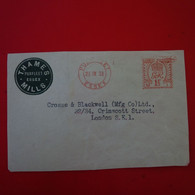 LETTRE DEVANT THAMES MILLS ESSEX LONDON - Maschinenstempel (EMA)