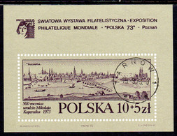 POLAND 1973 PO:SKA '73 Stamp Exhibition Block Used.  Michel Block 55 - Oblitérés