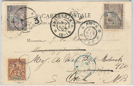 44979 - MADAGASCAR - POSTAL HISTORY   POSTCARD: MAJUNGA To NETHERLANDS 1904 Blu - Brieven En Documenten