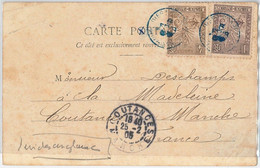 44972 - MADAGASCAR -  POSTAL HISTORY - ETHNIC POSTCARD To FRANCE British India - Lettres & Documents