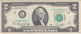 BILLETE DE ESTADOS UNIDOS DE 2 DÓLLARS DEL AÑO 1976 SERIE L - CALIFORNIA (BANK NOTE) - Biljetten Van De  Federal Reserve (1928-...)