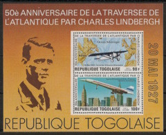 Togo - 1977 - Bloc Feuillet BF N°Yv. 106 - Lindbergh / Aviation - Neuf Luxe ** / MNH / Postfrisch - Vliegtuigen