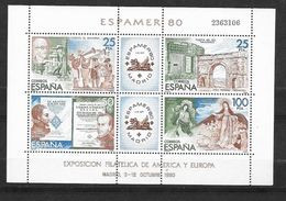 Espagne Bloc N° 27 Exposition Philatélique Espamer  1980   Neuf * * TB= MNH VF     - Blocs & Feuillets