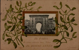 75-PARIS...BONNE ANNEE  ARC DE TRIOMPHE ...CPA ANIMEE - Triumphbogen