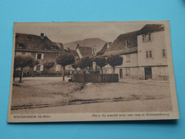 Place Du Marché Avec Vue Vers Le Hohlandsbourg WINTZENHEIM ( Photo G. Zwick ) Anno 1947 ( Voir Photo ) ! - Wintzenheim