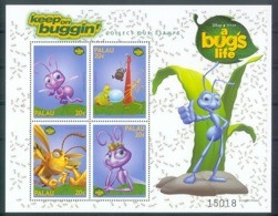 Nfe304b WALT DISNEY A BUGS LIFE MIER CIRCUS BEETLE LADYBUG CATERPILLAR ANT INSECTS PALAU 1998 PF/MNH - Disney