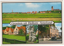 Groeten Uit Hollum - Ameland - O.a. Hotel 'de Zwaan' En 'Amelander Schalken'- (Wadden, Nederland / Holland) - Nr. AMD 71 - Ameland
