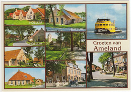 Groeten Van Ameland - Hollum, Ballum, Boot, Nes, Buren - (Wadden, Nederland / Holland) - Nr. AMD 74 - Ameland