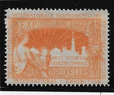 Belgique - Bruxelles 1897 - Vignette - Neuf * Avec Charnière - B/TB - Erinnofilia [E]