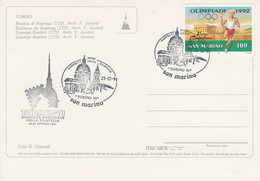 SAINT MARIN 1991 JOURNEE DE LA PHILATELIE - Storia Postale