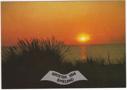 Groeten Van Ameland - Zonsondergang, Helmgras - (Wadden, Nederland / Holland) -  Nr. 638 - Ameland