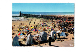 Delcampe - Cpm - 40 - Capbreton - La Plage Et L'estacade - Theojac N°4 - 1966 - Pancarte PRIM - Rassemblement Animation Tente - Capbreton