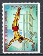 GUINEE EQUATORIALE. Plongeon Aux J.O. De Munich. - High Diving