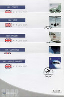 GREAT BRITAIN 2002 50th Anniversary Of Passenger Jet Aviation FDCs - 2001-2010. Decimale Uitgaven