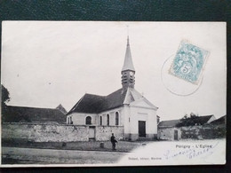 94, Périgny ,la Place Et L'église Début 1900 - Perigny