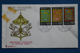 AB15  VATICAN BELLE  CARTE FDC  1978 SEDE VACANTE  ++AFFRANCH. PLAISANT - Storia Postale