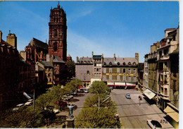 RODEZ PLACE DE LA CITE ET CLOCHER DE LA CATHEDRALE GRAND CAFE - Rodez