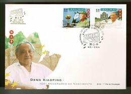 Macau, 2004, FDC 100º Aniversário Do Nascimento Deng Xiaoping - FDC