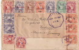 Cover Guatemala 1901 With 14 Stamps - Guatemala