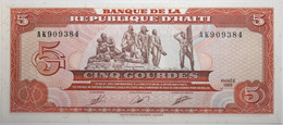 Haïti - 5 Gourdes - 1989 - PICK 255a - NEUF - Haiti