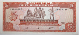 Haïti - 5 Gourdes - 1989 - PICK 255a - NEUF - Haiti