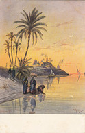 Delcampe - Egypte - Bords Du Nil - Illustrateur - Porteuses D'eau - Sonstige & Ohne Zuordnung