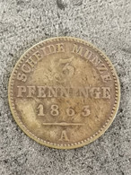 3 PFENNINGE 1863 A 120 EINEN THALER / ALLEMAGNE / PRUSSE - Taler Et Doppeltaler