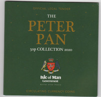 Isle Of Man Set Of 6 50p Coins - Peter Pan Official Bunc 2020 In Pack - Île De  Man