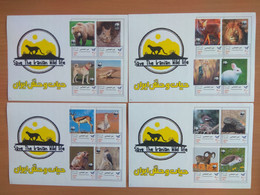 IRAN  2021  WWF  Endangered Species, Lions, Dogs, Birds, Bears  4 Sheetlets  Perf. Rare! - Non Classificati