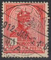 Sušak Fiume Rijeka - TURUL King Emperor Franz Joseph 1912 CROATIA Hungary KuK K.u.K - 1 K - ...-1918 Prephilately