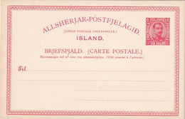 ISLANDE    ENTIER POSTAL/GANZSACHE/POSTAL CARTE - Postwaardestukken