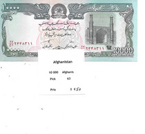 AFGHANISTAN BILLET 10 000 AFGHANIS PICK 63 - Afghanistan