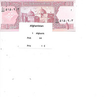 AFGHANISTAN BILLET 1 AFGHANIS PICK 64 - Afghanistan