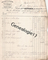 75 26023 PARIS SEINE 1880 -abimee- Fabrique Objets Fil De Fer C. KETTERER Rue Breguet PANIERS A SALADE - 1800 – 1899