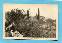 CARCES--Notre Dame Du Bon Secours Mouton Et Jeune Berger Assis Sur Le Mur-beau Plan-édition-Tardy Années 1930 - Carces
