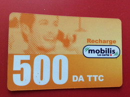RECHARGE GSM  *500 DA  Mobilis  ALGÉRIE - Algeria
