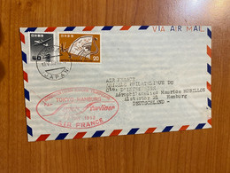 Lettre 1959 Japon - Inauguration Liaison Aérienne Tokyo / Hambourg Par Air France - Posta Aerea