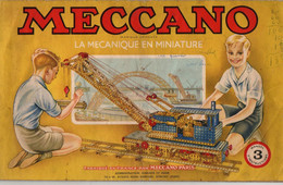 Manuel D'instructions 3 Meccano La Mécanique En Miniature - Format : 31x19 cm Soit 37 pages - Meccano