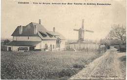 Tieghem - Villa Ter Bergen (Valerius De Sadeleer) Met Windmolen. - Anzegem