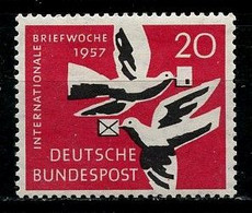ALLEMAGNE 1957  N° 148 ** Neuf MNH Superbe C 1.20 € Semaine De La Lettre Oiseaux Birds Colombe - Ungebraucht