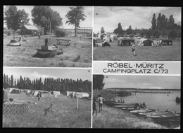 DDR AK 1982 Röbel Müritz, Spielplatz, Campingplatz C/73, Blick Zum Seebad - Röbel