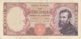 BANCONOTA ITALIA LIRE 10000 MICHELANGELO VF (VS455 - 10000 Lire