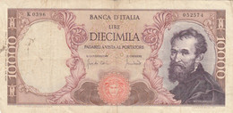 BANCONOTA ITALIA LIRE 10000 MICHELANGELO VF (VS456 - 10000 Lire