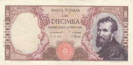 BANCONOTA ITALIA 10000 MICHELANGELO  VF (VS861 - 10000 Lire
